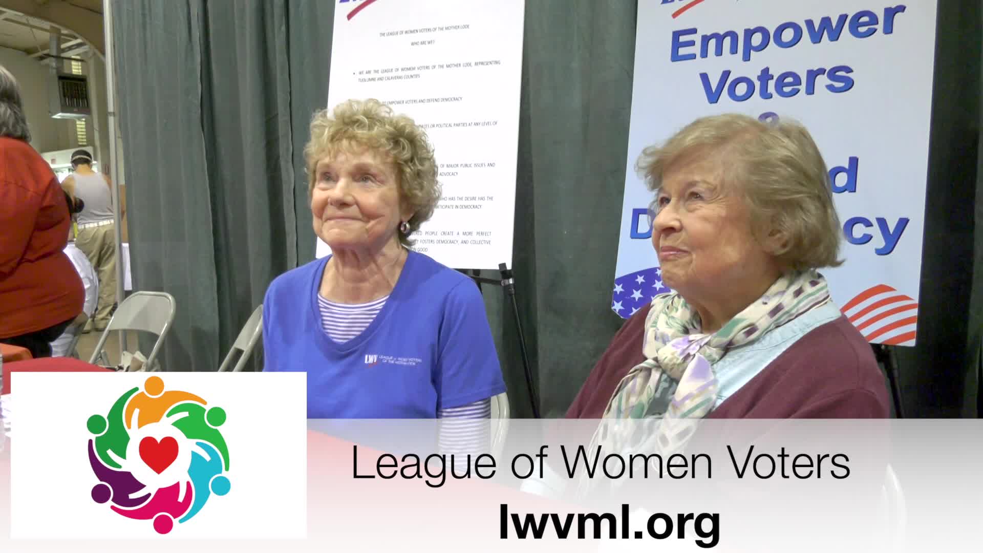 League of Women Voters booth at the 2024 Tuolumne County Volunteer Fair