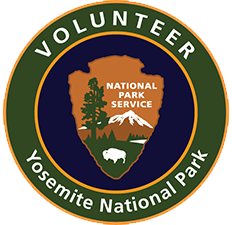 Volunteer Yosemite National Park badge.